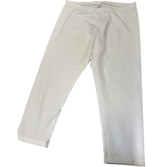 J Jill Pima Capri Leggings Women’s Medium White Pull-On Elastic Waist Pants - Picture 4 of 10